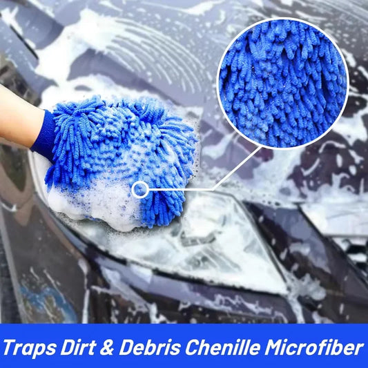 Guantes de Microfibra Doble Cara – Limpieza Profesional de Coches (1 o 2 Uds.)